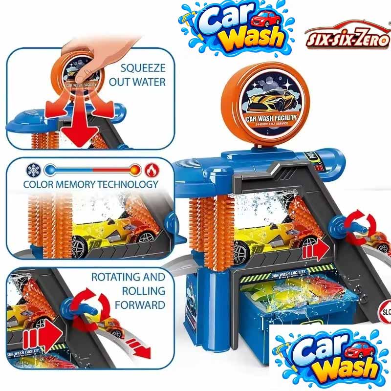 اسباب بازی کارواش ماشین مدل Car Wash Six Six Zero 660/S122 | کارواش ماشین کودک